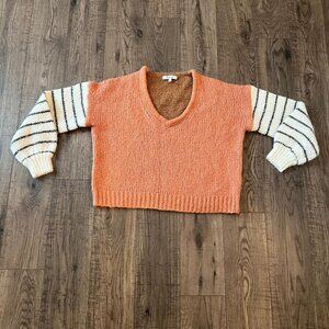 Madewell women’s sweater XXS Wool Alpaca blend cropped color block